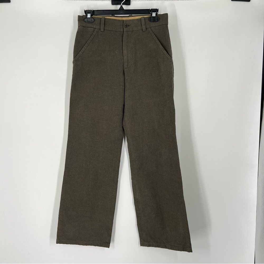 THEORY Cotton Wide Leg Trousers pants size 28